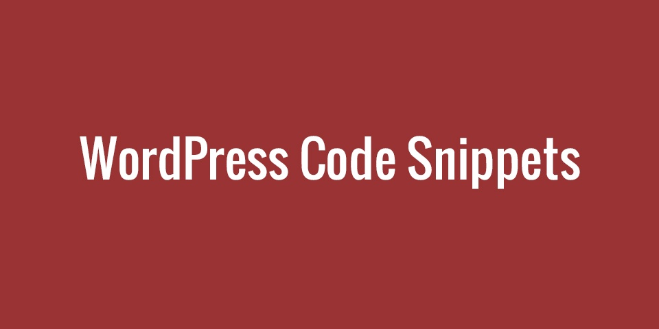 WP Code Snippets